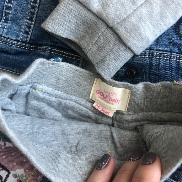 Bundle of 2 girls tracksuits. Denim and velvet. - Picture 6 of 11